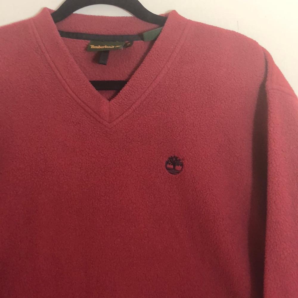 Timberland Rust V-Neck Pullover Size M
